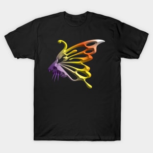 Wolf and butterfly 3d super soft blend drawing cute cool colorful T-Shirt